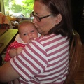 Greta and Grandma Carriere at the kitchen table.JPG